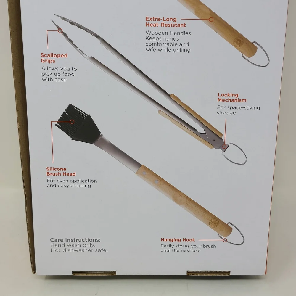 Alpha grillers Grill Set 4 piece BBQ Tools NWT Accessories Outdoor Heavy duty